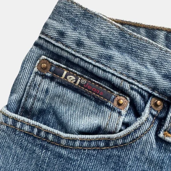 lei Jeans Vintage Y2K Bootcut Flare Juniors 5 Women's 28 100% Cotton Retro 90s - Picture 10 of 14